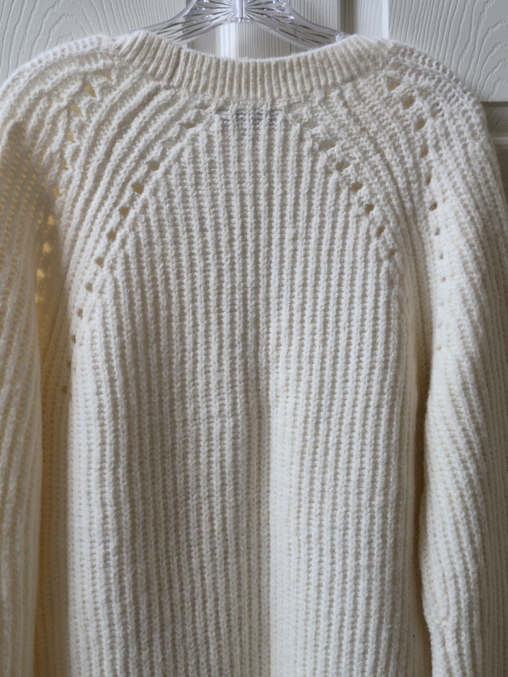 LOFT Cream Ribbed V‑Neck Button Cardigan - Picture 8 of 15
